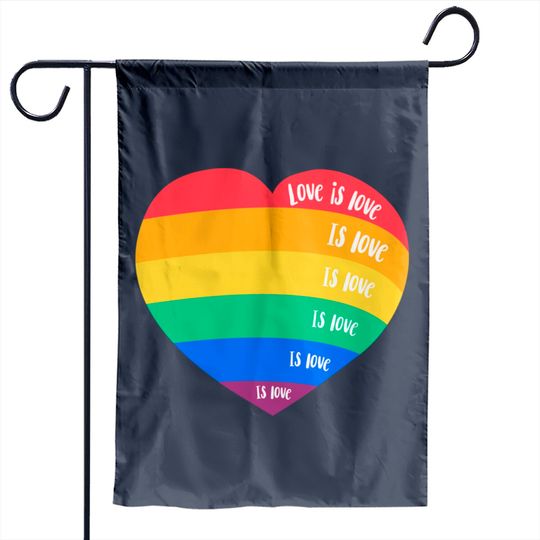Discover LGBT pride month rainbow heart love is love - Pride Month - Garden Flags