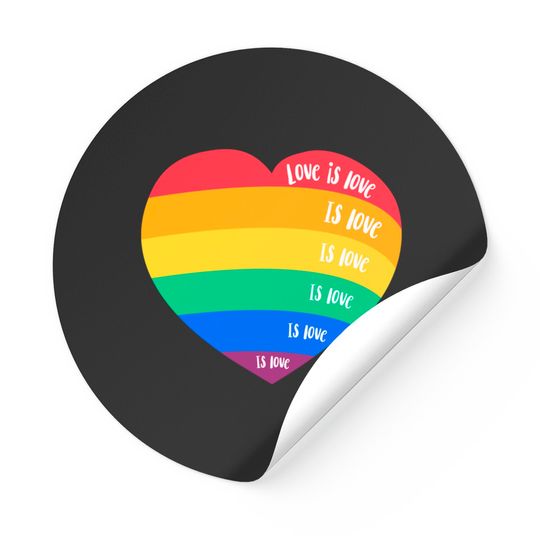 Discover LGBT pride month rainbow heart love is love - Pride Month - Stickers
