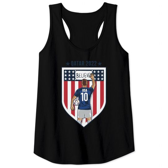 Discover USA world cup 2022 Tank Tops,USMNT Believe Ted Lasso Qatar 2022 USA Soccer Tank Tops