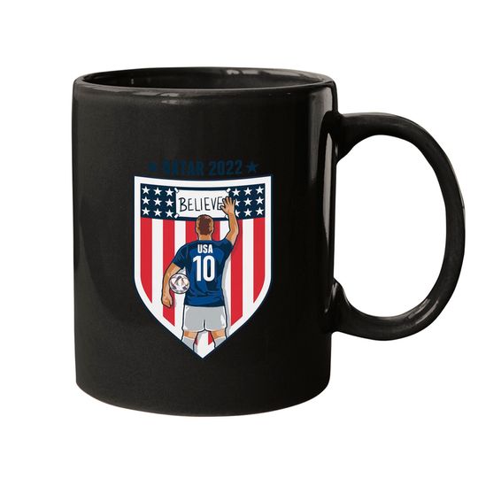 Discover USA world cup 2022 Mugs,USMNT Believe Ted Lasso Qatar 2022 USA Soccer Mugs