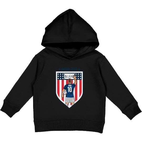 Discover USA world cup 2022 Kids Pullover Hoodies,USMNT Believe Ted Lasso Qatar 2022 USA Soccer Kids Pullover Hoodies