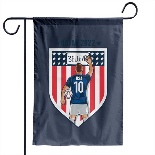 Discover USA world cup 2022 Garden Flags,USMNT Believe Ted Lasso Qatar 2022 USA Soccer Garden Flags