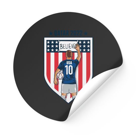 Discover USA world cup 2022 Stickers,USMNT Believe Ted Lasso Qatar 2022 USA Soccer Stickers