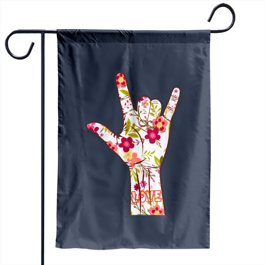 Discover I Love You Sign Language ASL Lovely Floral Gift Garden Flags