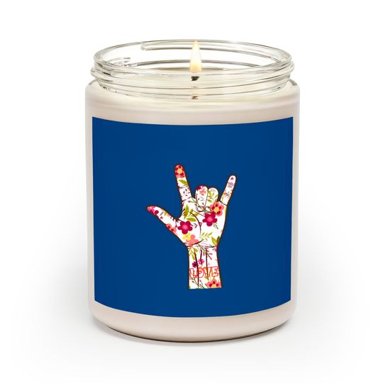 Discover I Love You Sign Language ASL Lovely Floral Gift Scented Candles