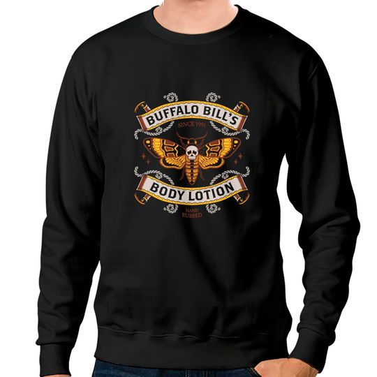 Discover Buffalo Bill's Body Lotion - Horror Movie - Distressed Vintage Tattoo - Silence Of The Lambs - Sweatshirts