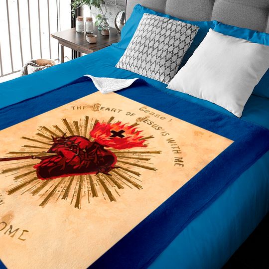 Discover Vintage Sacred Heart of Jesus Traditional Gift Baby Blankets