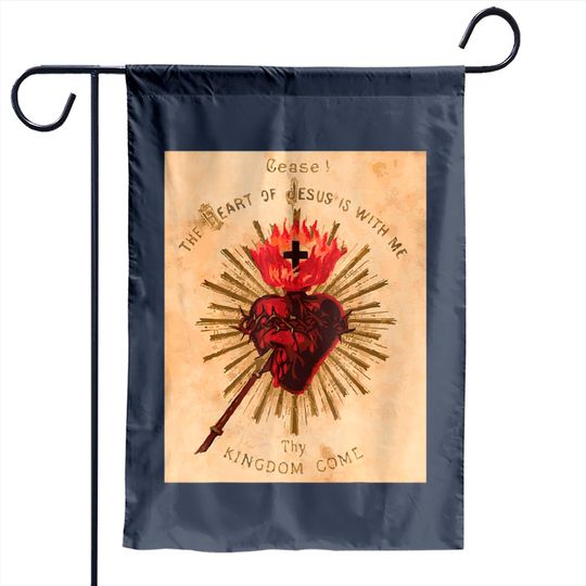 Discover Vintage Sacred Heart of Jesus Traditional Gift Garden Flags