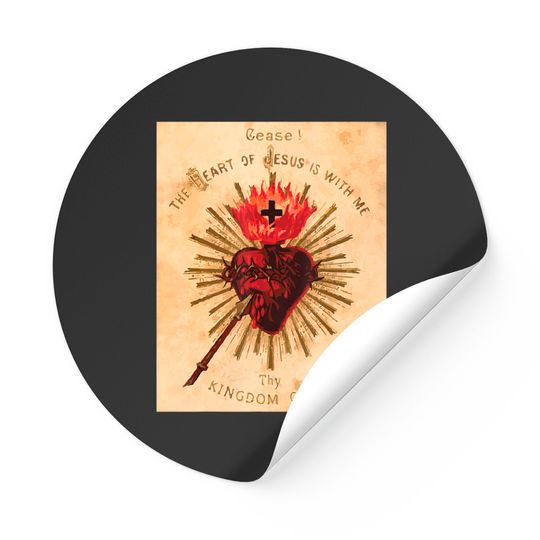 Discover Vintage Sacred Heart of Jesus Traditional Gift Stickers