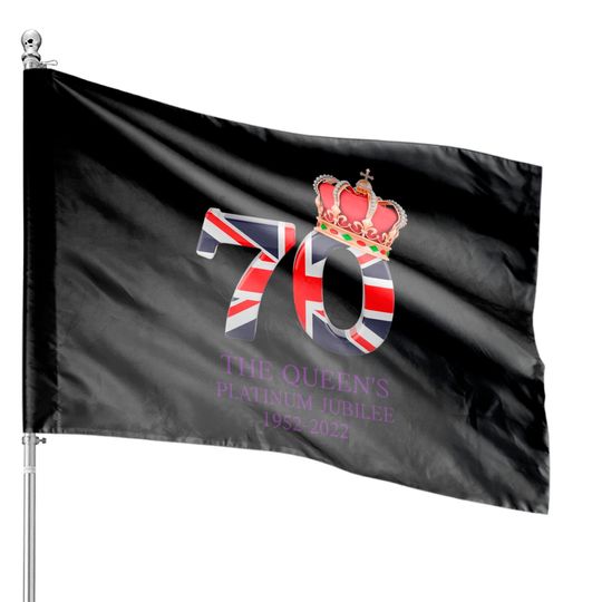 Discover Queen Elizabeth II Platinum Jubilee 2022 CELIBRATION official Emblem House Flags  Union Jack Royal Crown The Queen's House Flags