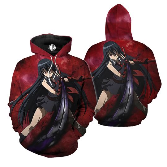 Discover Men's Akame Ga Kill Sweatshirt Tops Anime Printing Casual Hoodie