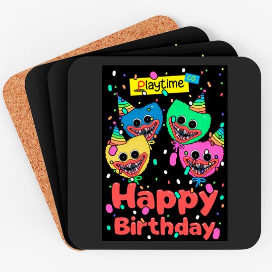 Discover Poppy Playtime Huggy Wuggy Playtime co Birthday Card Classic Coasters