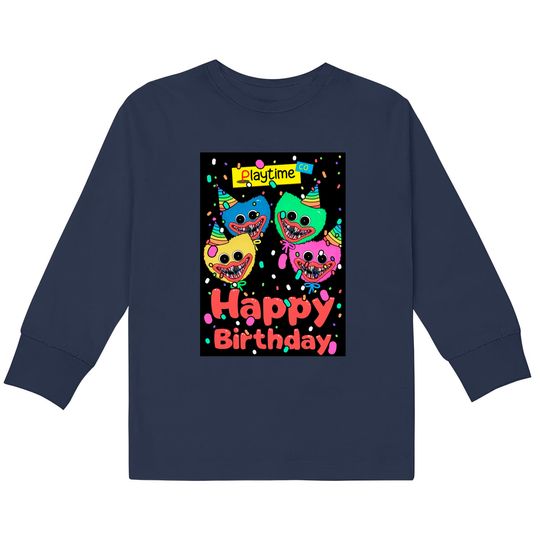 Discover Poppy Playtime Huggy Wuggy Playtime co Birthday Card Classic  Kids Long Sleeve T-Shirts