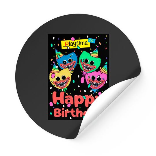Discover Poppy Playtime Huggy Wuggy Playtime co Birthday Card Classic Stickers