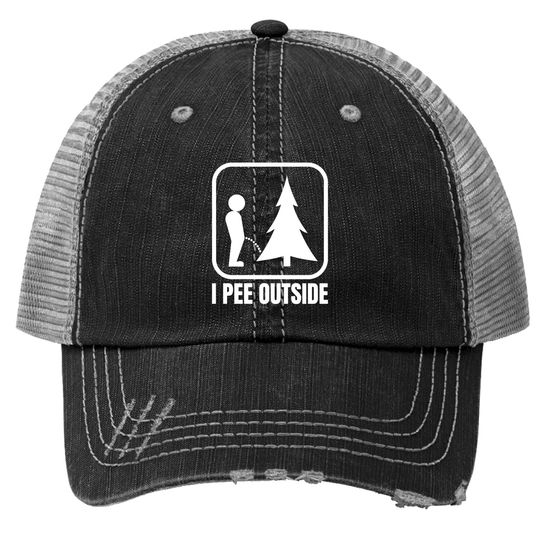 Discover I Pee Outside - Outdoors - Print Trucker Hat