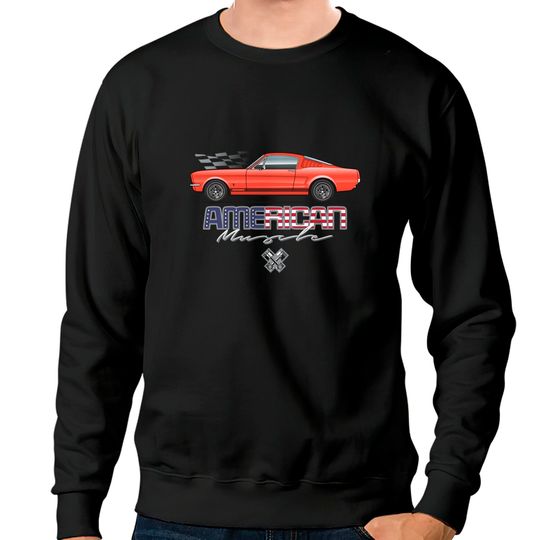 Discover American Muscle-Signal Flare Red - 1966 Fastback - Sweatshirts