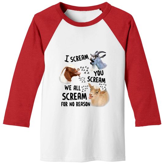 Discover I Scream, You Scream, We All Scream Baseball Tee