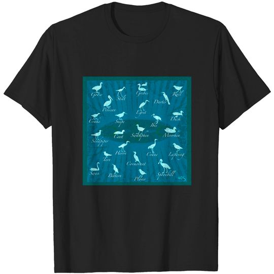Discover Shorebirds - Blue - Silhouette - T-Shirt