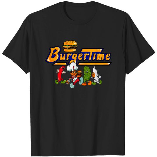 Discover Burger Time Characters - Burger Time Logo - T-Shirt