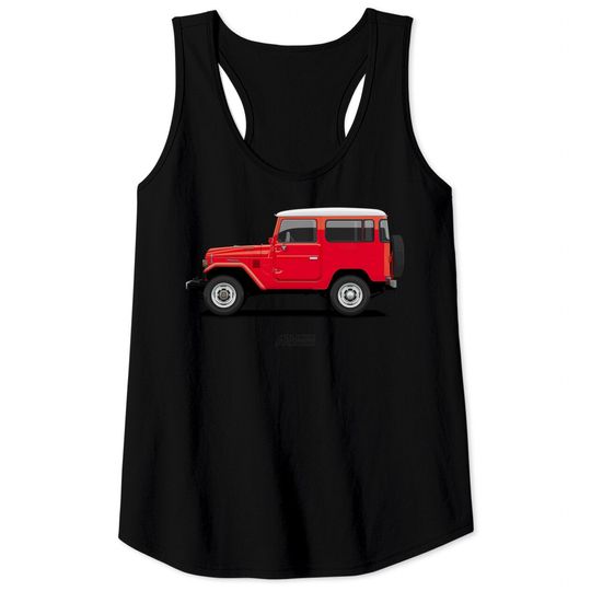 Discover Land Cruiser FJ40 HardTop Red - Toyota Land Cruiser - Tank Tops
