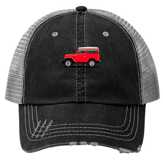 Discover Land Cruiser FJ40 HardTop Red - Toyota Land Cruiser - Trucker Hats