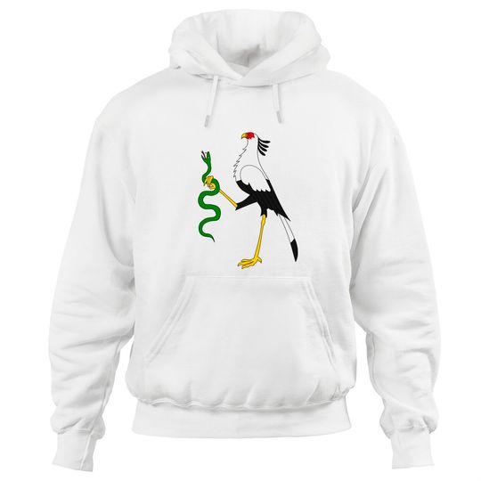 Discover Secretary bird holding a snake Hoodies