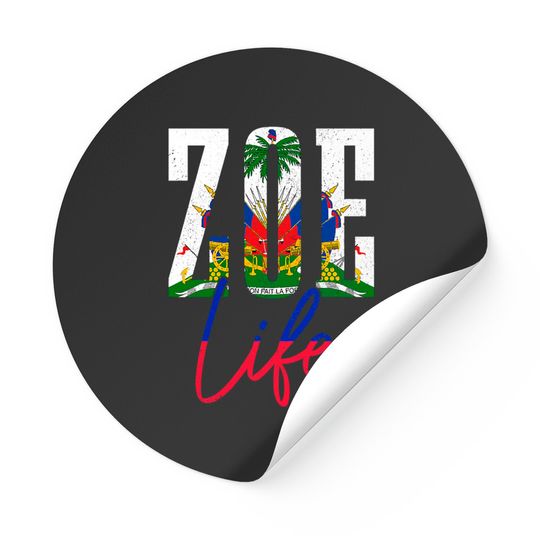 Discover Haiti Flag Zoe Haitian Life Pride Vintage Haiti Stickers