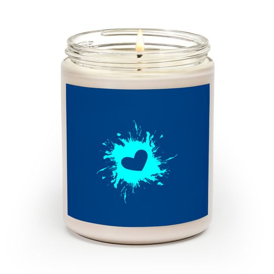 Discover Heart stain ink water blue Scented Candles