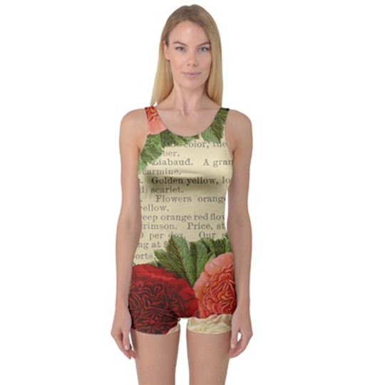 Discover Flowers 1776422 1920 One Piece Boyleg Swimsuit