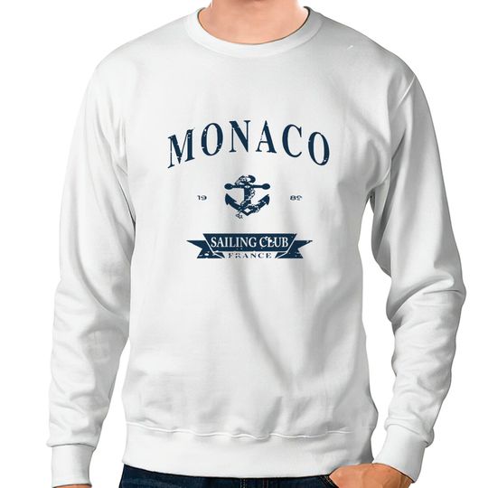 Discover Monaco Sailing Club Vintage Style Unisex Sweatshirt | Monaco Crewneck