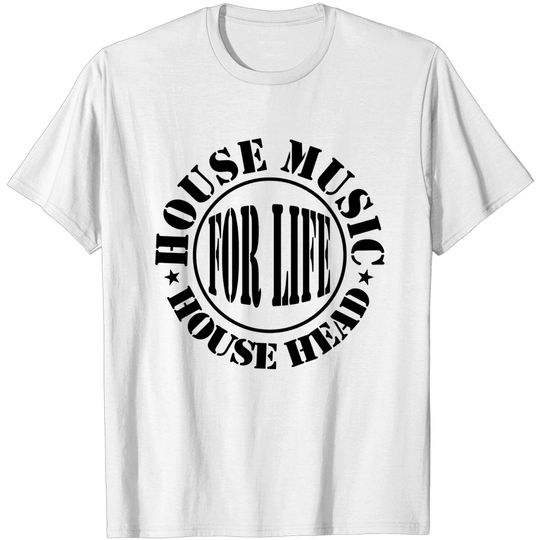 Discover House Music For Life Blk T-shirt