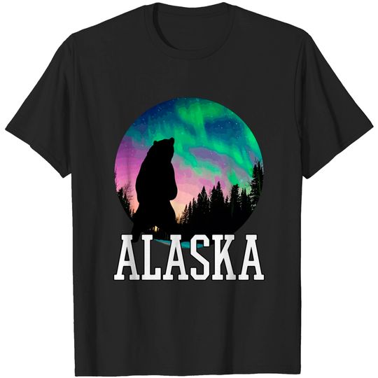 Discover Alaska Nothern Lights Viewing Vacation T-Shirt