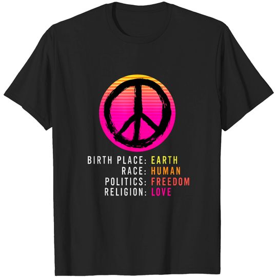 Discover Birthplace Earth-Race Human-Equality T-Shirt