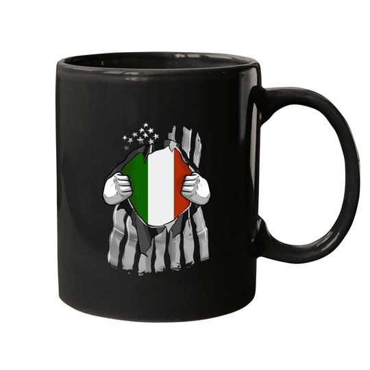 Discover Proud Italian American Italy Flag Patriotic Gift - Italian American - Mugs