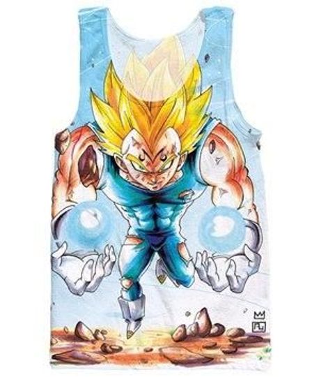 Discover Goku Transformation Thunder Black Super Saiyan Full 3D Tank Top