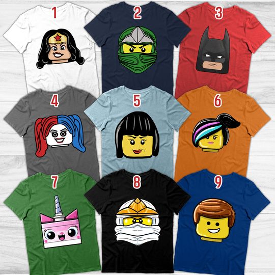 Discover Personalized building block shirt, Building Blocks Family,Building Block Head Shirt