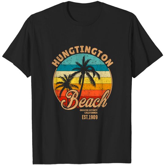 Discover Huntington Beach Orange County California Design F T-shirt
