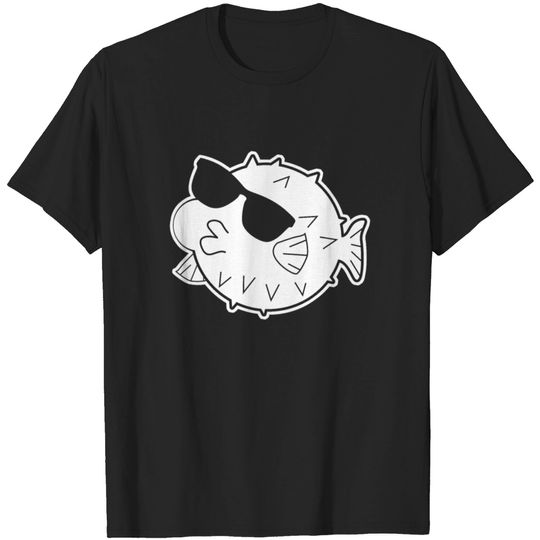 Discover Puffer Fish With Sunglasses T-shirt