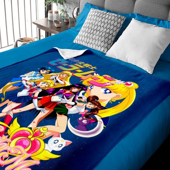 Discover 90s Vintage Sailor Moon Baby Blankets, Anime Baby Blankets