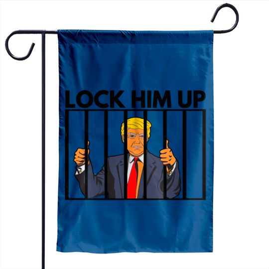Discover Lock Him Up Garden Flags