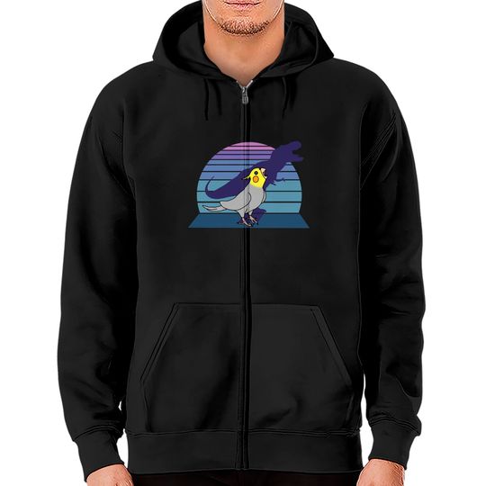 Discover dinosaur shadow - cockatiel - Birb Memes - Zip Hoodies