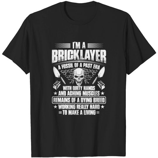 Discover Bricklayer Mason Fossil Brickmason Gift Present T-shirt