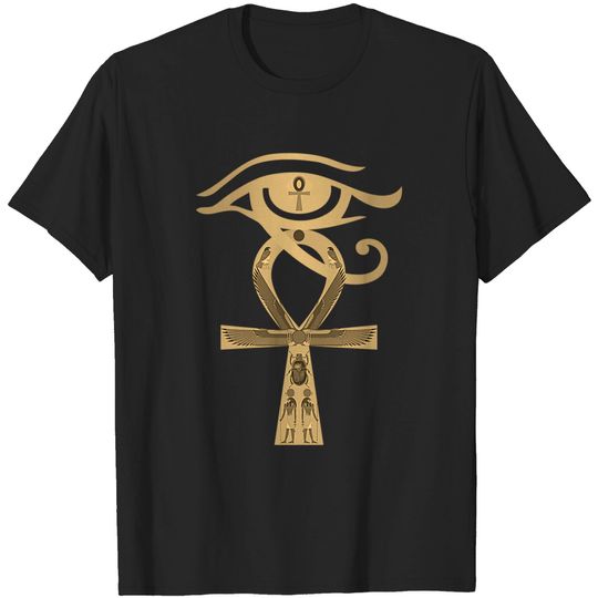 Discover Ancient Egypt Egyptian God Horus Kemetic Heru ANKH T-Shirt