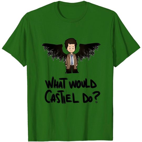 Discover What would Castiel do? (black version) - Supernatural - T-Shirt