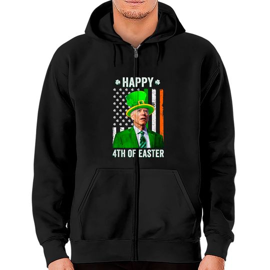 Discover Funny Joe Biden Happy 4th Of Easter Confused 4th Of July Zip Hoodies