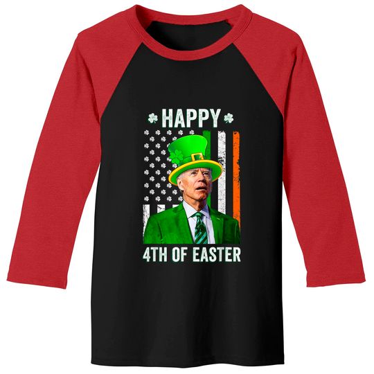 Discover Funny Joe Biden Happy 4th Of Easter Confused 4th Of July Baseball Tees