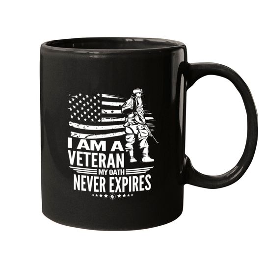 Discover Veteran Oath Never Expires Mugs
