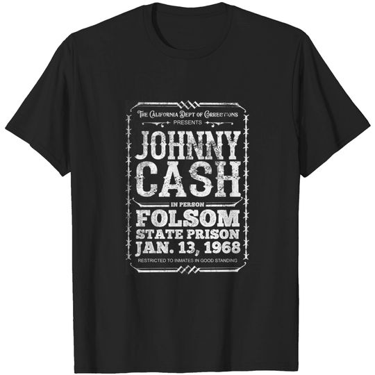 Discover Cash at Folsom Prison, distressed - Johnny Cash - T-Shirt