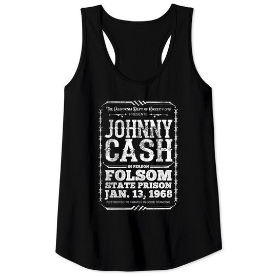 Discover Cash at Folsom Prison, distressed - Johnny Cash - Tank Tops