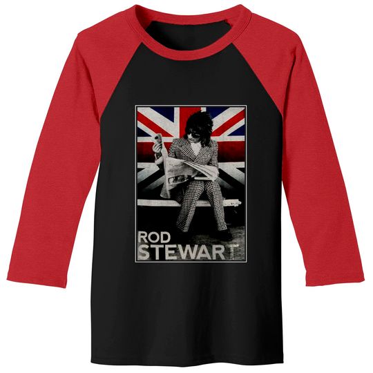 Discover Rod Stewart Plaid Union Jack Tour 2014 Baseball Tee